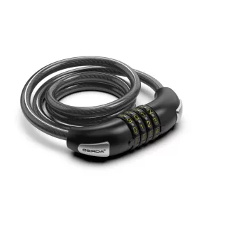 KOMBO FLEX 1000/10C Fekete kerékpár kábelzár