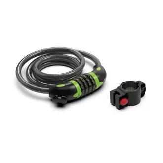   KOMBO FLEX 1200/10C Fekete számzáras kerékpár kábelzár tartóval