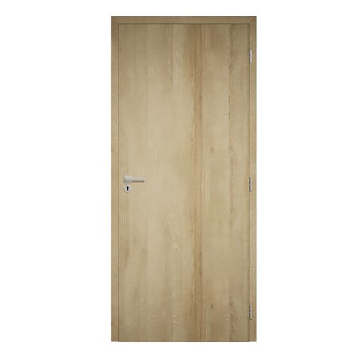 Dekor felületű európai tölgy színű szobaajtó, 100x210 jobbos, UTH tok: 120-139 mm