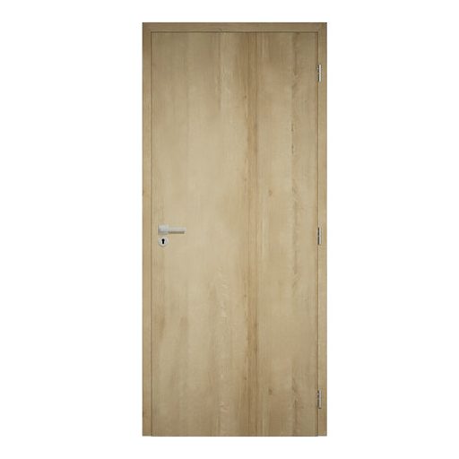 Dekor felületű európai tölgy színű szobaajtó, 100x210 jobbos, UTH tok: 140-159 mm
