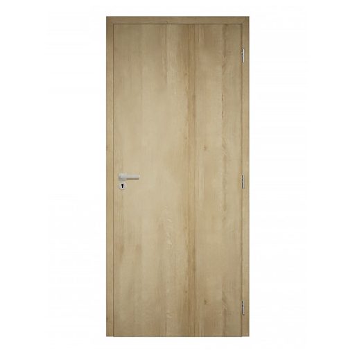 Dekor felületű európai tölgy színű szobaajtó, 75x210 jobbos, UTH tok: 140-159 mm