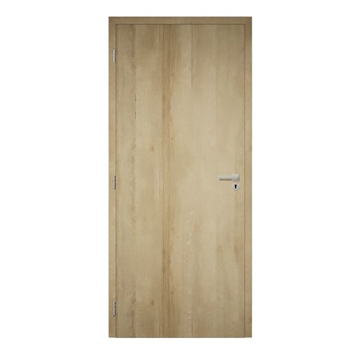 Dekor felületű európai tölgy színű szobaajtó, 90x210 balos, UTH tok: 140-159 mm