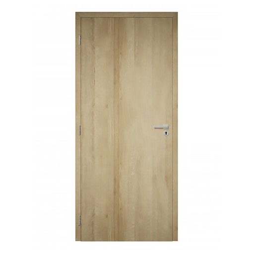 Dekor felületű európai tölgy színű szobaajtó, 90x210 balos, UTH tok: 95-114 mm