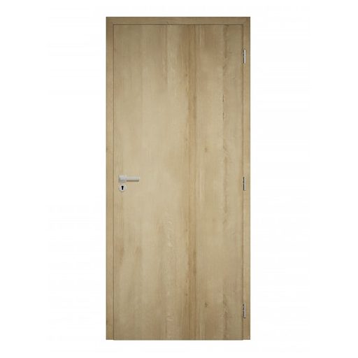Dekor felületű európai tölgy színű szobaajtó, 90x210 jobbos, UTH tok: 95-114 mm