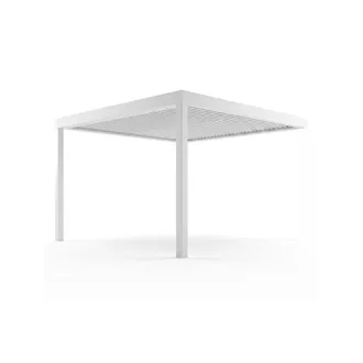   GERDA SOLEO falhoz rögzíthető fehér alumínium pergola, 2 lábas, 4 m