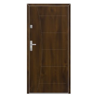   UNI6000 RC2 90N balos világos dió kültéri bejárati ajtó, Tromso SR3