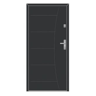   UNI6000 RC2 90N jobbos antracit kültéri bejárati ajtó, Tromso SR3