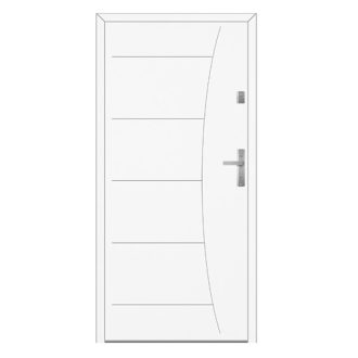   UNI6000 RC2 90N jobbos fehér kültéri bejárati ajtó, Tromso SR3