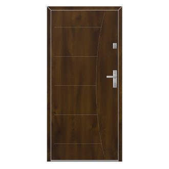   UNI6000 RC2 90N jobbos világos dió kültéri bejárati ajtó, Tromso SR3