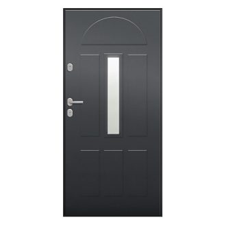   UNI6000 RC2 90N balos antracit üveges kültéri bejárati ajtó, Werina 1