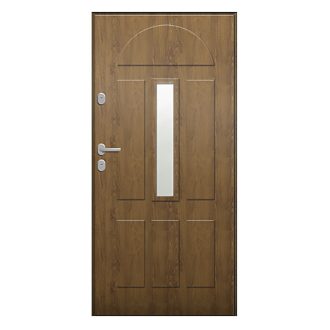   UNI6000 RC2 90N balos aranytölgy üveges kültéri bejárati ajtó, Werina 1