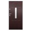 UNI6000 RC2 90N balos mahagóni üveges kültéri bejárati ajtó, Werina 1