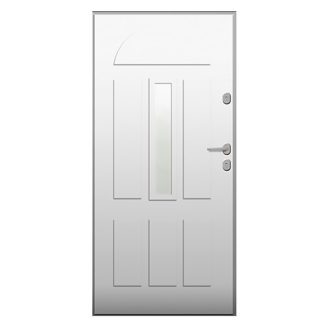   UNI6000 RC2 90N jobbos fehér üveges kültéri bejárati ajtó, Werina 1