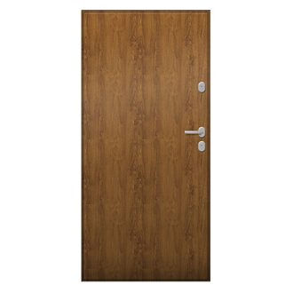   UNI6000 RC2 90N jobbos aranytölgy minta nélküli kültéri bejárati ajtó W00