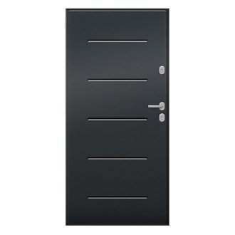   UNI6000 RC2 90N jobbos antracit kültéri bejárati ajtó, Aspen 1