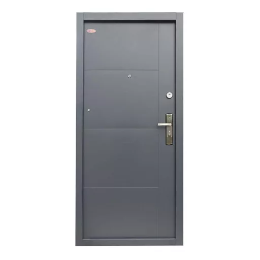 HiSec 86x205 cm ANT R modern antracit balos lépcsőházi bejárati ajtó