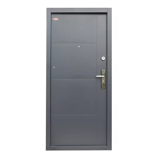 HiSec 89x202 cm ANT R modern matt antracit balos lépcsőházi bejárati ajtó
