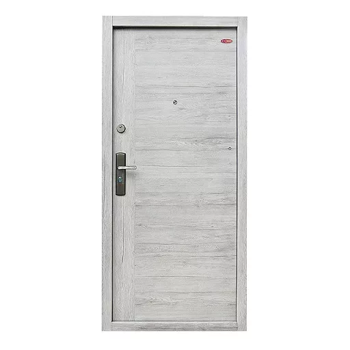 HiSec 89x202 cm SP L modern matt szürketölgy jobbos lépcsőházi bejárati ajtó