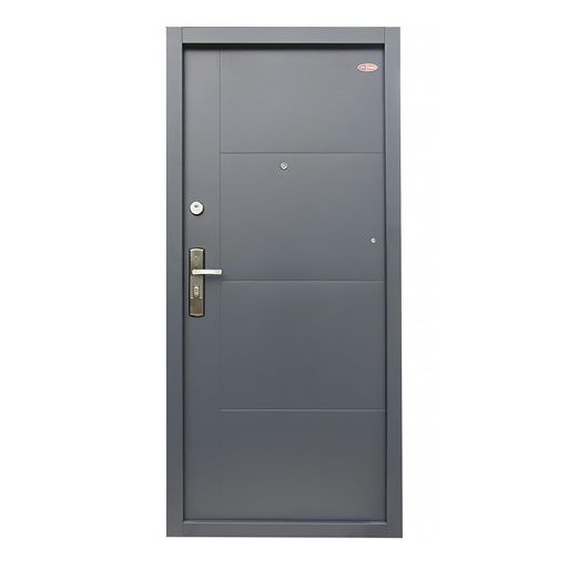 HiSec 94x200 cm ANT L modern matt antracit jobbos lépcsőházi bejárati ajtó