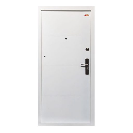 HiSec 94x200 cm WH R modern fényes fehér balos lépcsőházi bejárati ajtó