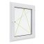 Kömmerling 76 mm-es, jobbos bukó-nyíló műanyag ablak 118x118-as 2 rétegű üveggel 