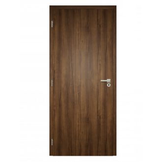   Dekor felületű klasszikus dió színű szobaajtó, 90x210 balos, UTH tok: 120-139 mm