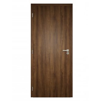   Dekor felületű klasszikus dió színű szobaajtó, 90x210 balos, UTH tok: 140-159 mm