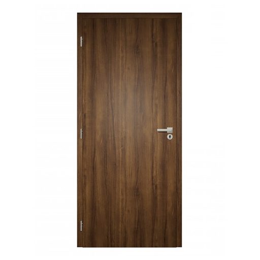 Dekor felületű klasszikus dió színű szobaajtó, 90x210 balos, UTH tok: 95-114 mm