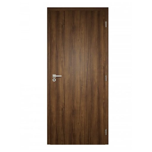 Dekor felületű klasszikus dió színű szobaajtó, 90x210 jobbos, UTH tok: 140-159 mm