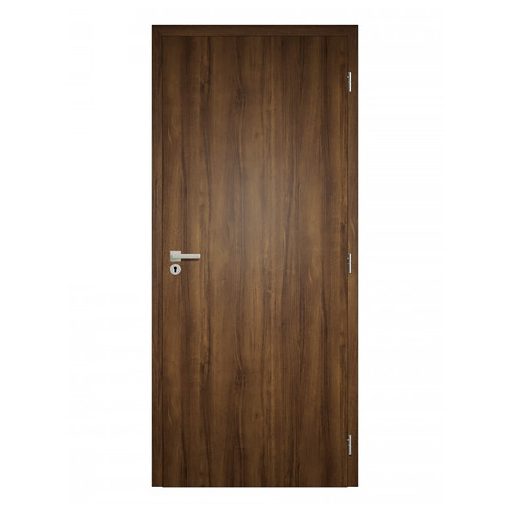 Dekor felületű klasszikus dió színű szobaajtó, 90x210 jobbos, UTH tok: 95-114 mm