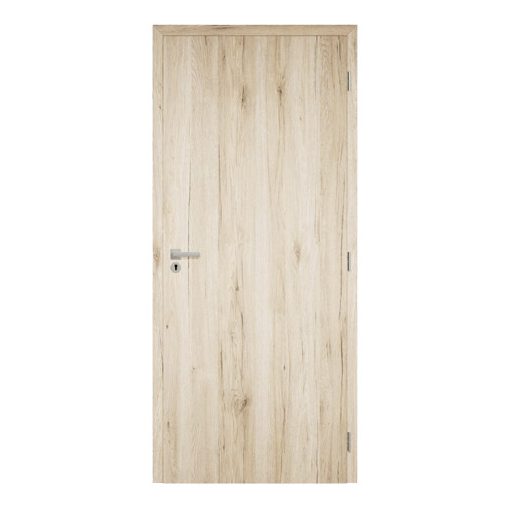 Dekor felületű natúr tölgy színű szobaajtó, 75x210 jobbos, UTH tok: 95-114 mm