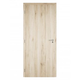   Dekor felületű natúr tölgy színű szobaajtó, 90x210 balos, UTH tok: 120-139 mm