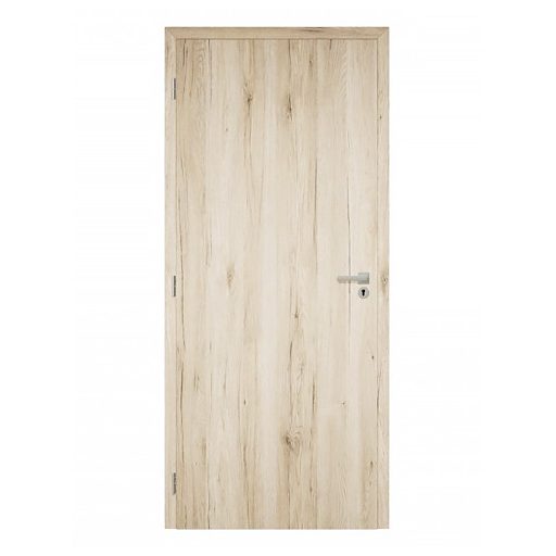 Dekor felületű natúr tölgy színű szobaajtó, 90x210 balos, UTH tok: 120-139 mm