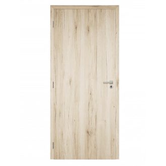   Dekor felületű natúr tölgy színű szobaajtó, 90x210 balos, UTH tok: 140-159 mm