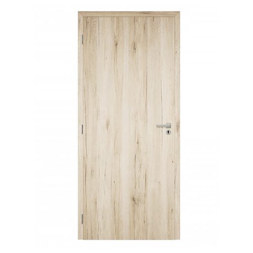 Dekor felületű natúr tölgy színű szobaajtó, 90x210 balos, UTH tok: 140-159 mm