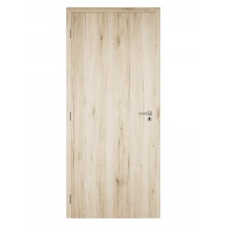   Dekor felületű natúr tölgy színű szobaajtó, 90x210 balos, UTH tok: 95-114 mm