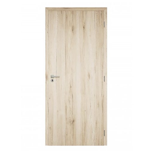 Dekor felületű natúr tölgy színű szobaajtó, 90x210 jobbos, UTH tok: 120-139 mm