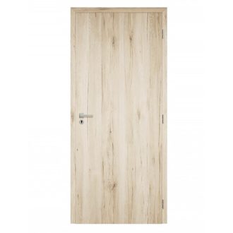   Dekor felületű natúr tölgy színű szobaajtó, 90x210 jobbos, UTH tok: 140-159 mm