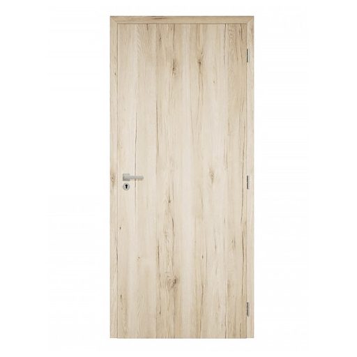 Dekor felületű natúr tölgy színű szobaajtó, 90x210 jobbos, UTH tok: 140-159 mm