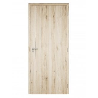   Dekor felületű natúr tölgy színű szobaajtó, 90x210 jobbos, UTH tok: 95-114 mm